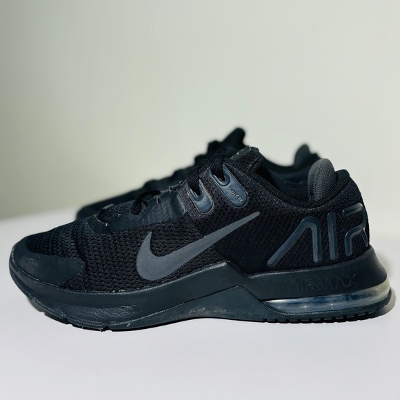 Nike Air Max Alpha Trainer 4 Triple Black Sneakers CW3396-002 MensSz 9.5